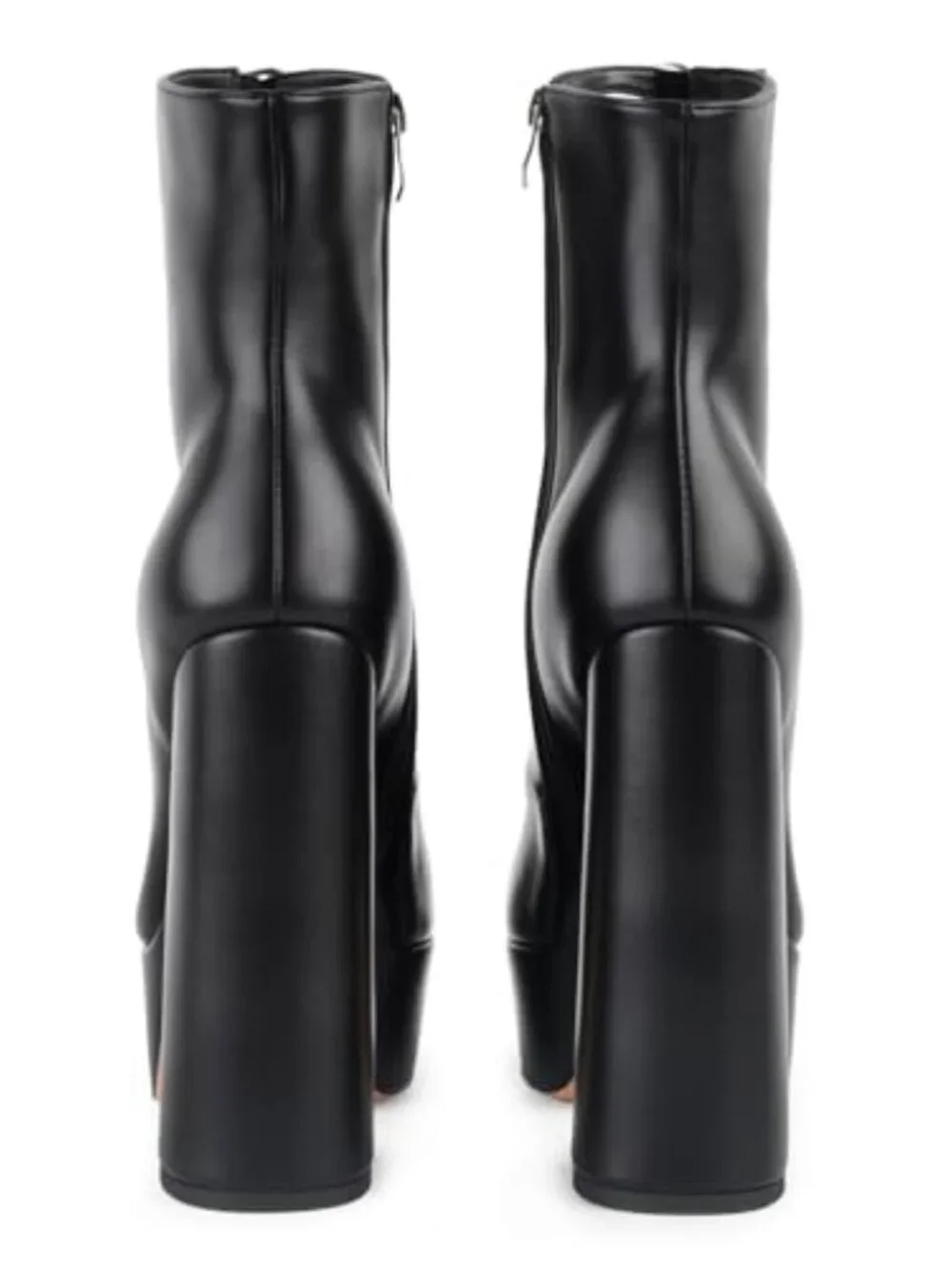 Chunky Platform Heels Goth Boots Side Zipper Block Heel Booties